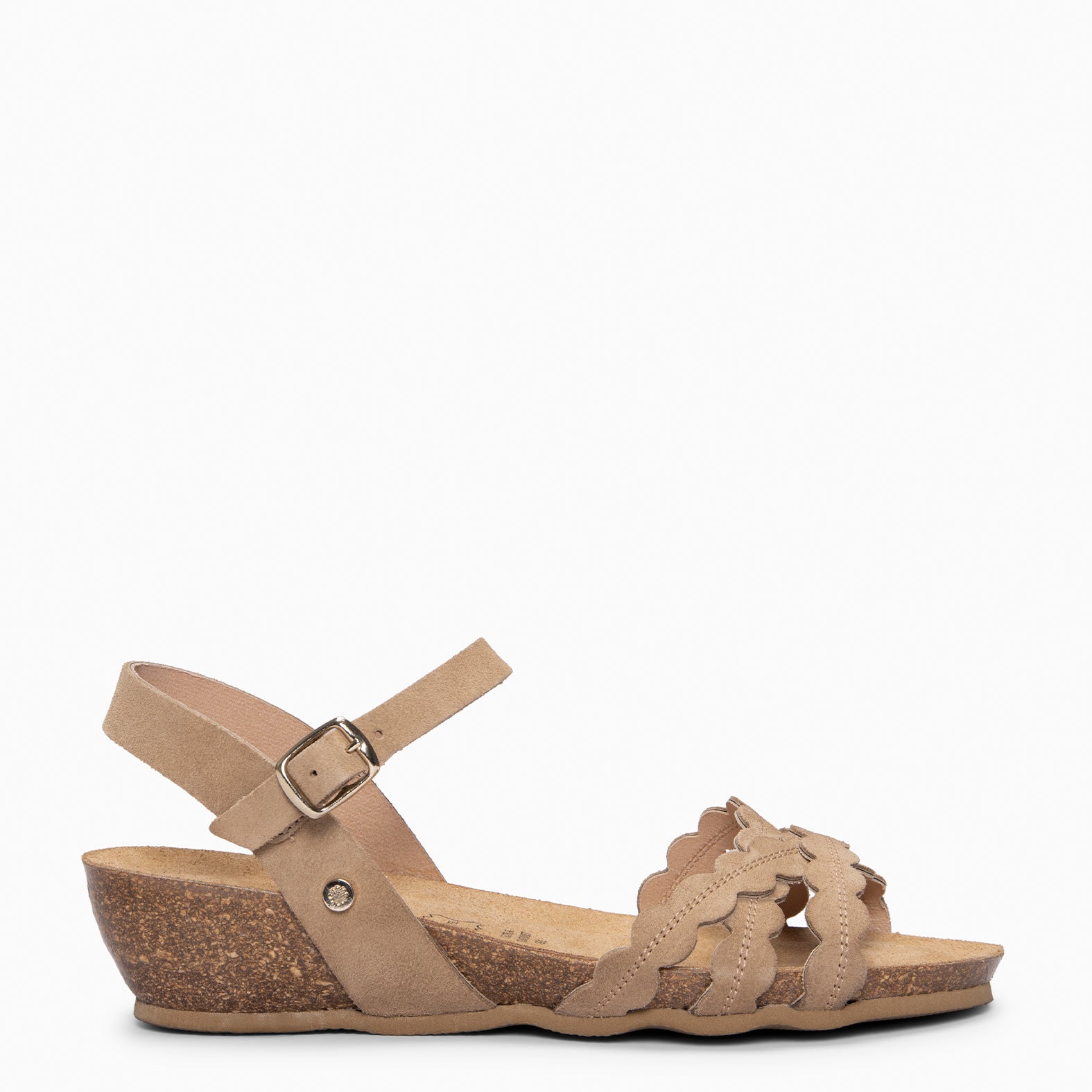 MALTA - SANDALIA BIO CON CUÑA BEIGE