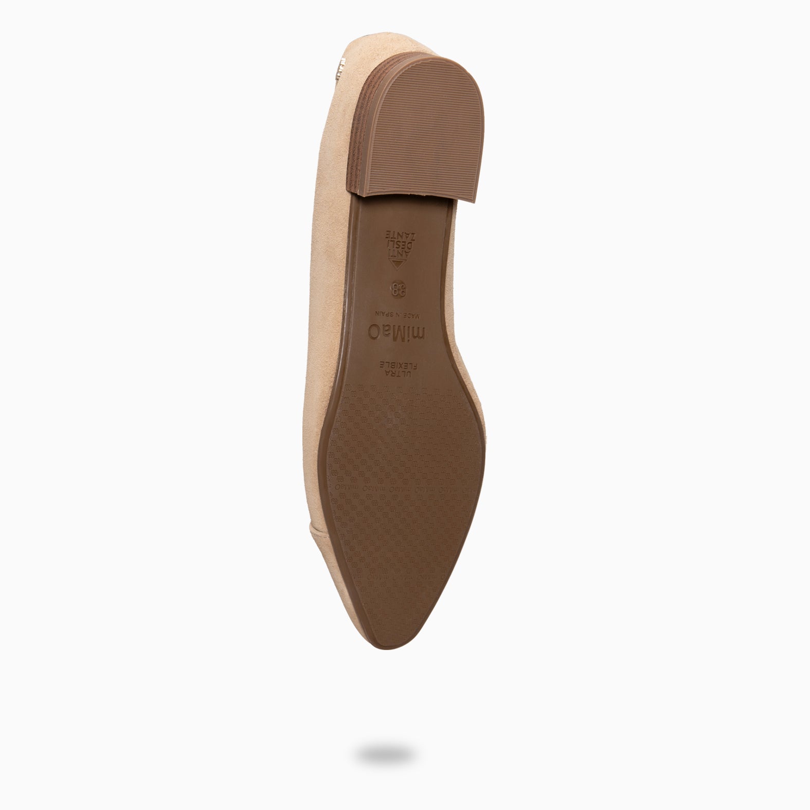 MARIE - Zapatos de tacón Bajo de punta fina BEIGE - miMaO ®