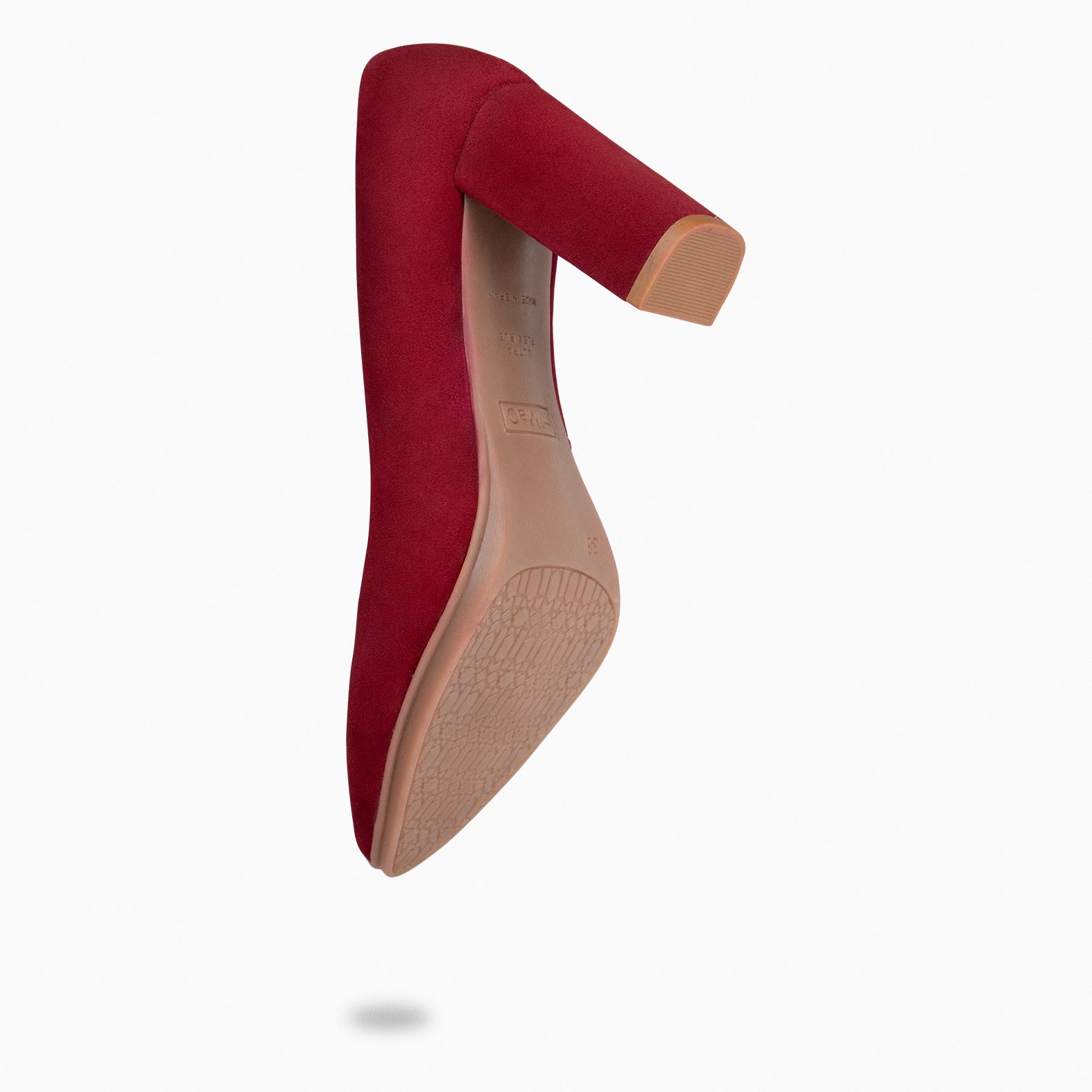 URBAN - BURGUNDY suede high-heeled shoes
