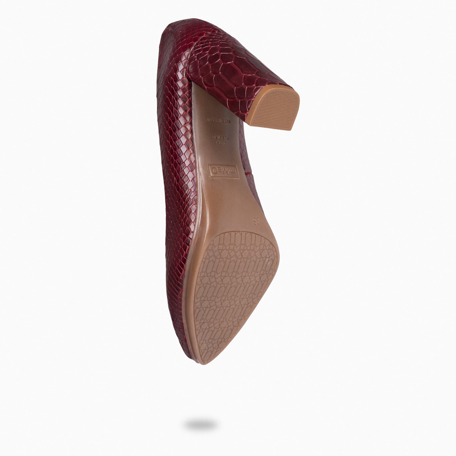 SAUVAGE - Salones de piel textura serpiente GRANATE - miMaO ®