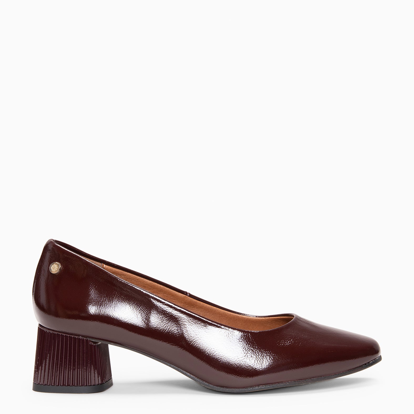 SUSY - Zapato de tacón medio texturizado BURDEOS