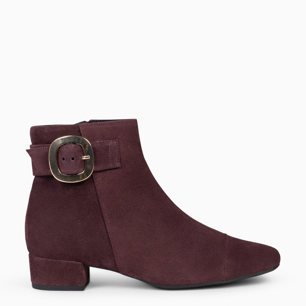 NAPLES - BURGUNDY Women booties with buckle