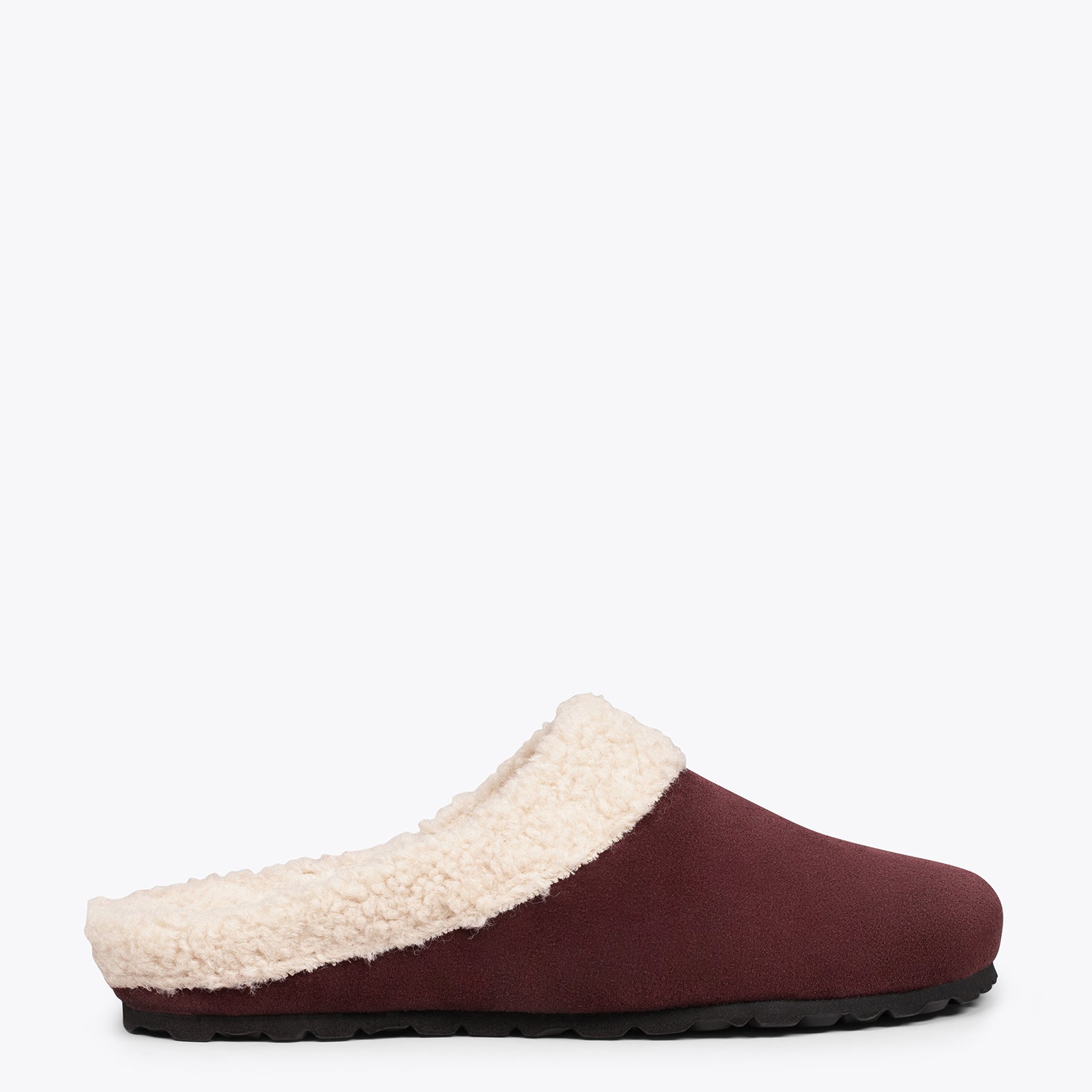 DREAM HOME Zapatillas con borreguito para hombre GRANATES