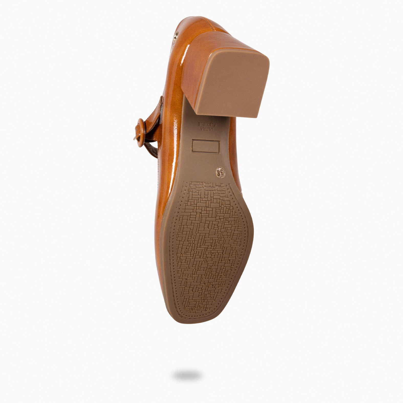 AGATA – CAMEL Mary-Janes with strap and square heel