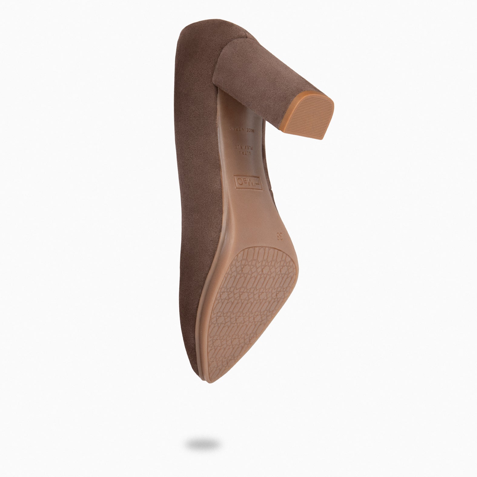 URBAN - BROWN suede high-heeled shoes