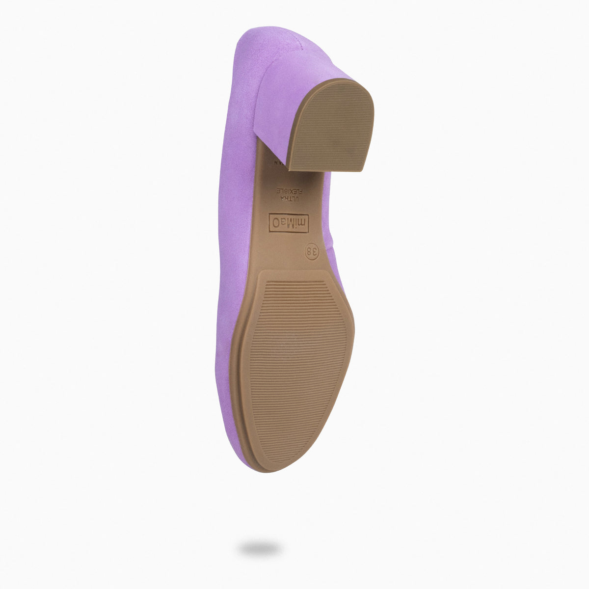 URBAN REDONDO – Zapatos de tacón bajo de ante LILA