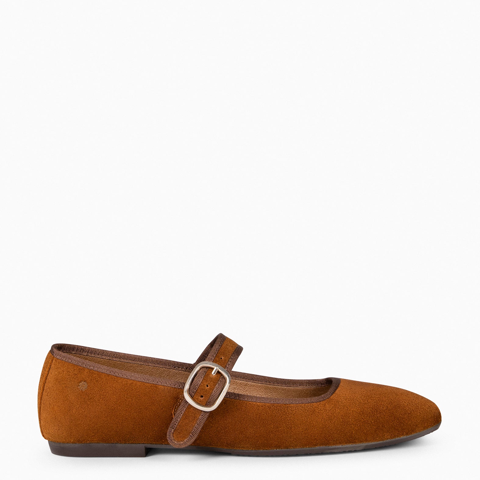 CLARA - Merceditas con puntera cuadrada en CAMEL - miMaO ®
