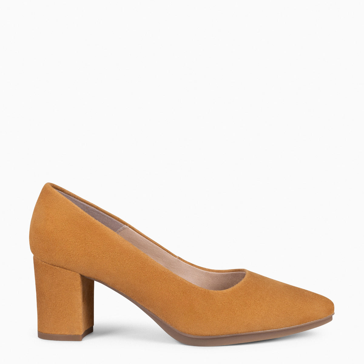 URBAN S - Zapatos de tacón medio de ante MARRÓN