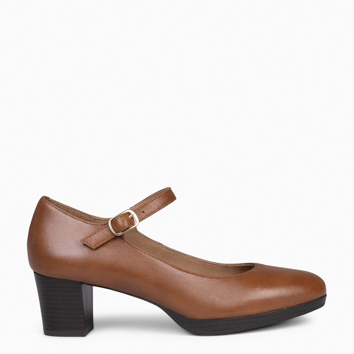 AZAFATA PULSERA – Zapatos de mujer con plataforma y tacón bajo CAMEL