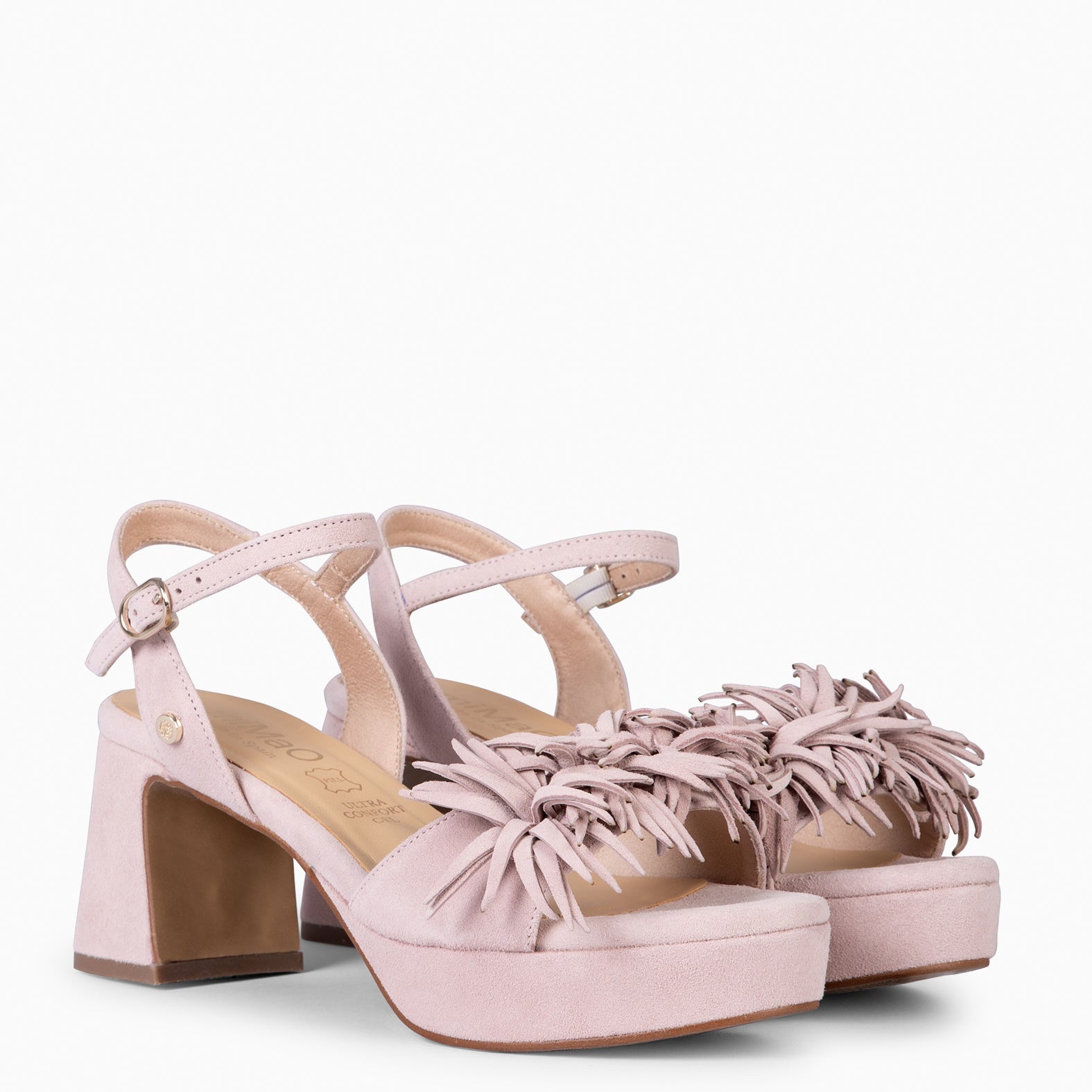 POMPÓN - Sandalias de tacón de vestir ROSA CLARO - miMaO ®