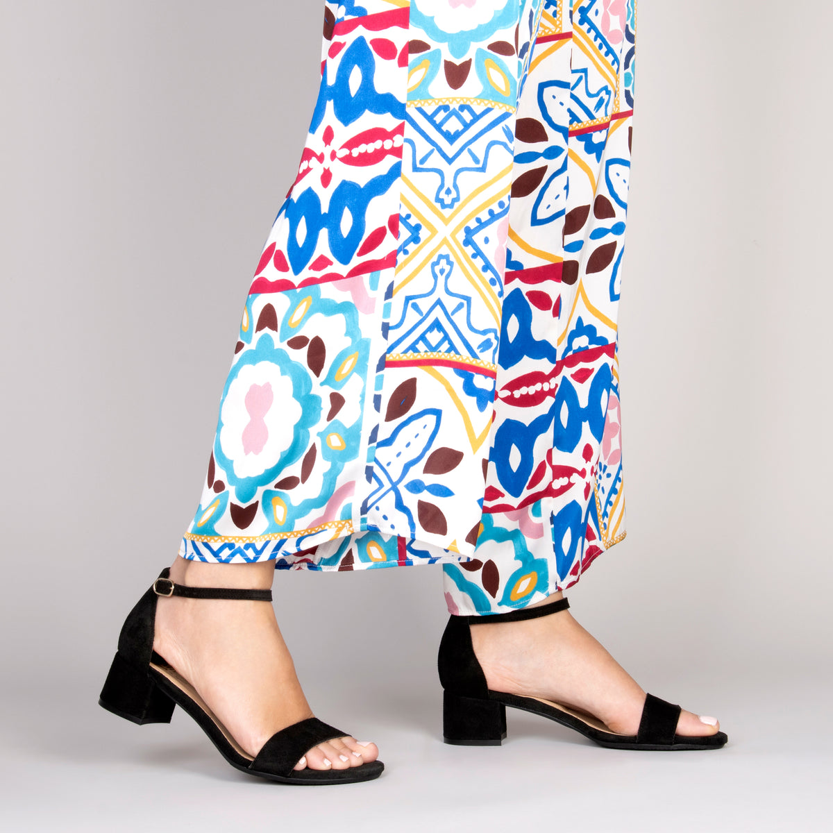 BEATRIZ – Sandalias de tacón ancho NEGRO