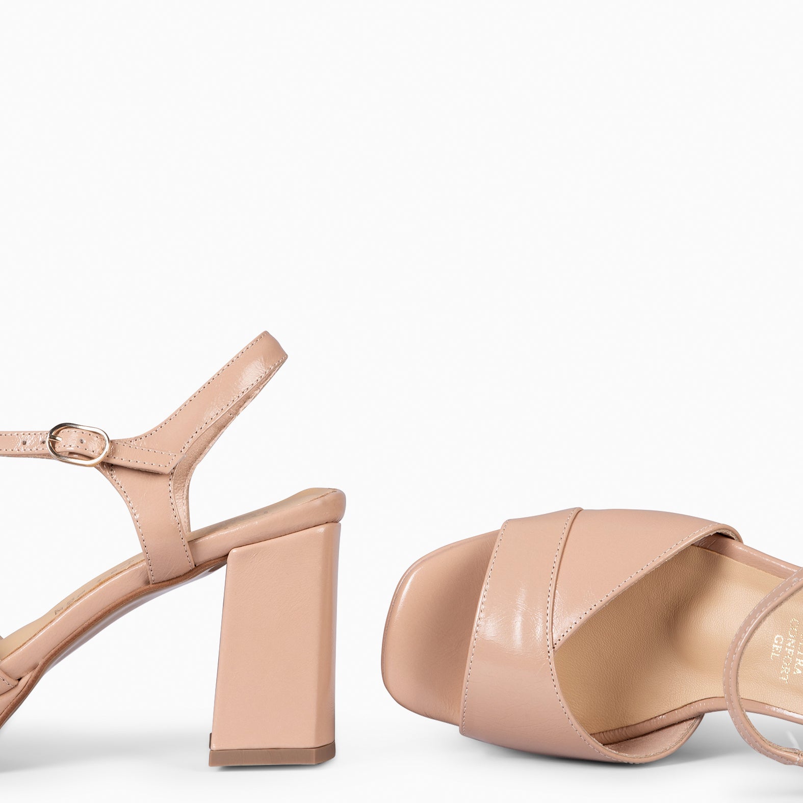 MICHELLE - ZAPATOS DE MUJER TACÓN ANCHO NUDE - miMaO ®