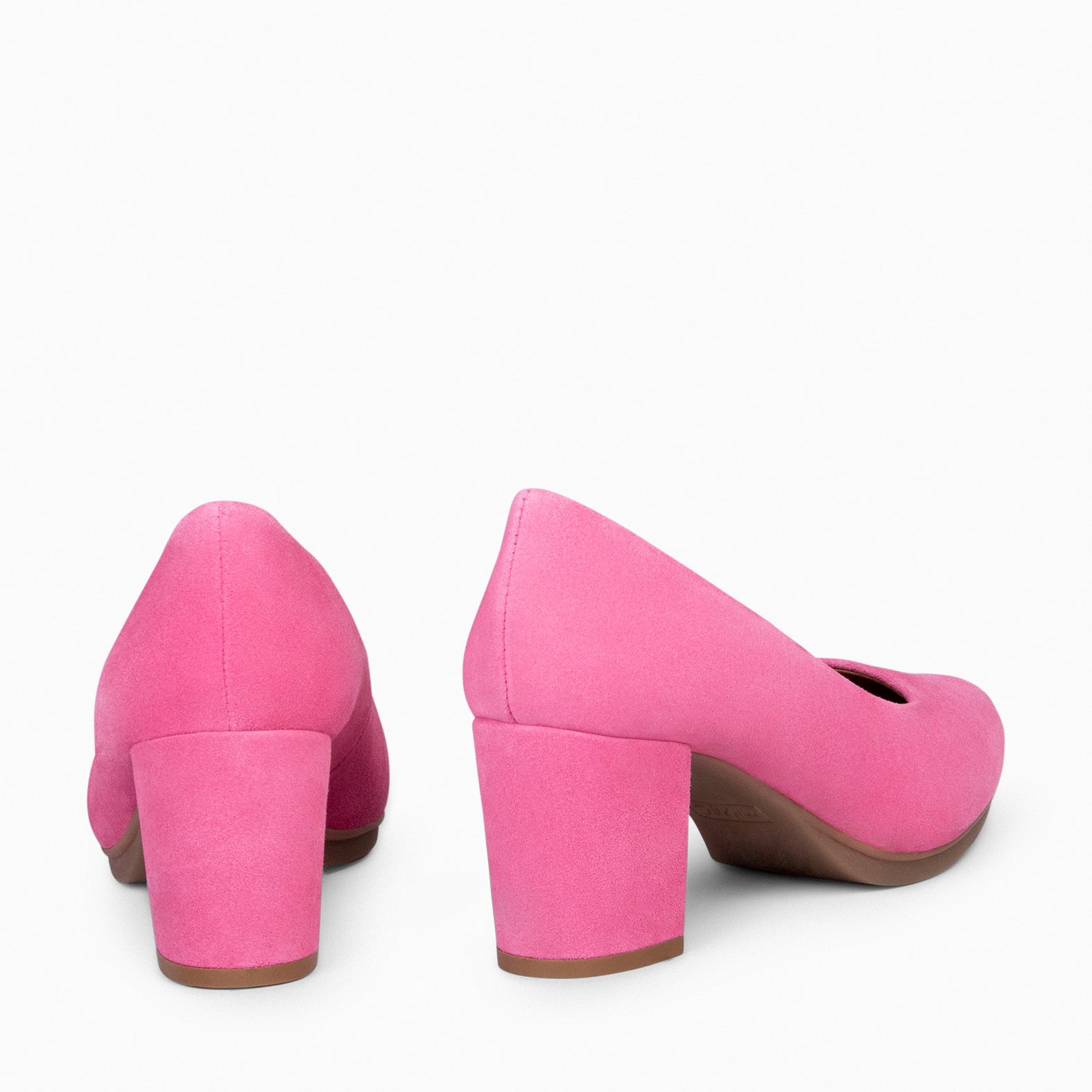 URBAN S - Zapatos de tacón medio en ante ROSA