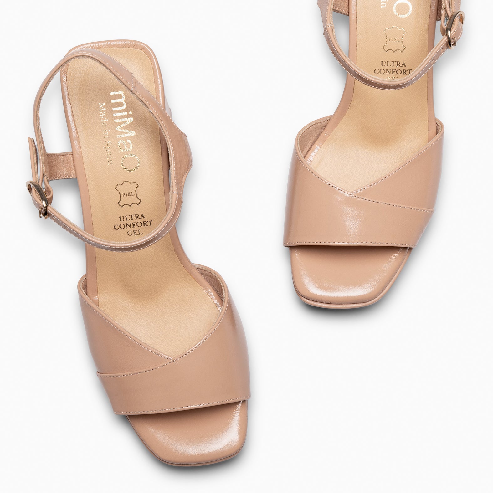MICHELLE - ZAPATOS DE MUJER TACÓN ANCHO NUDE - miMaO ®