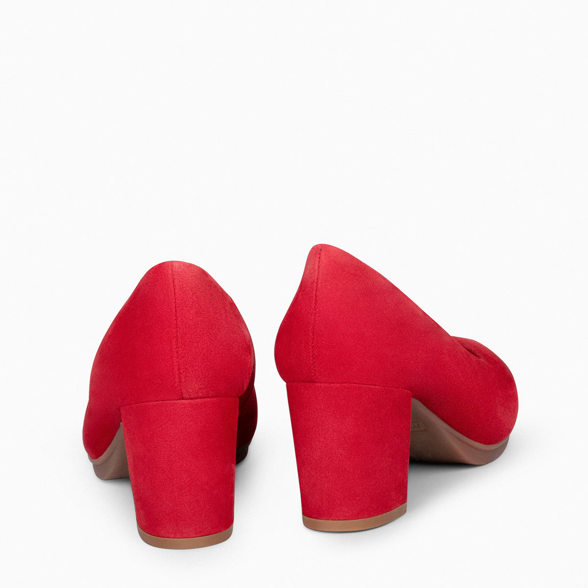 URBAN S - Zapatos de tacón medio de ante ROJO
