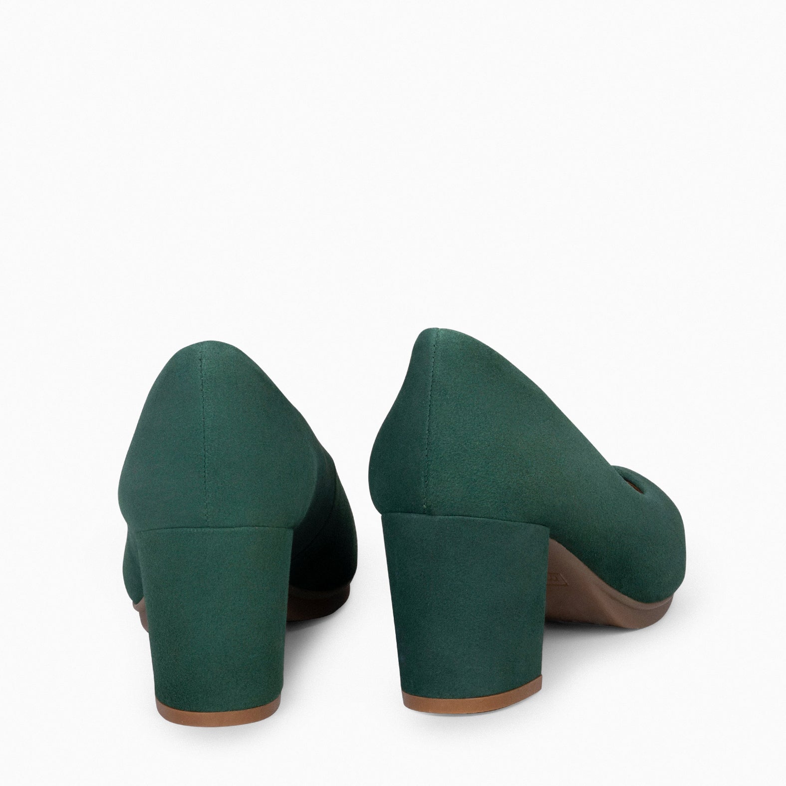 URBAN S - Zapatos de tacón medio de ante VERDE BOTELLA