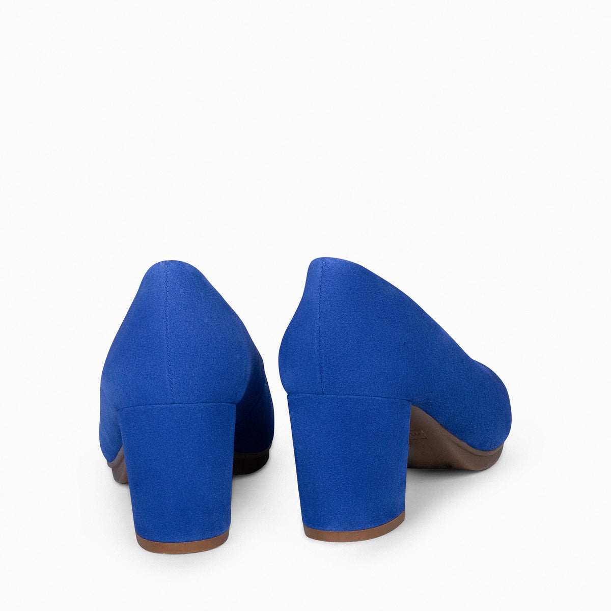 URBAN S – Zapatos de tacón medio de ante AZUL ELÉCTRICO