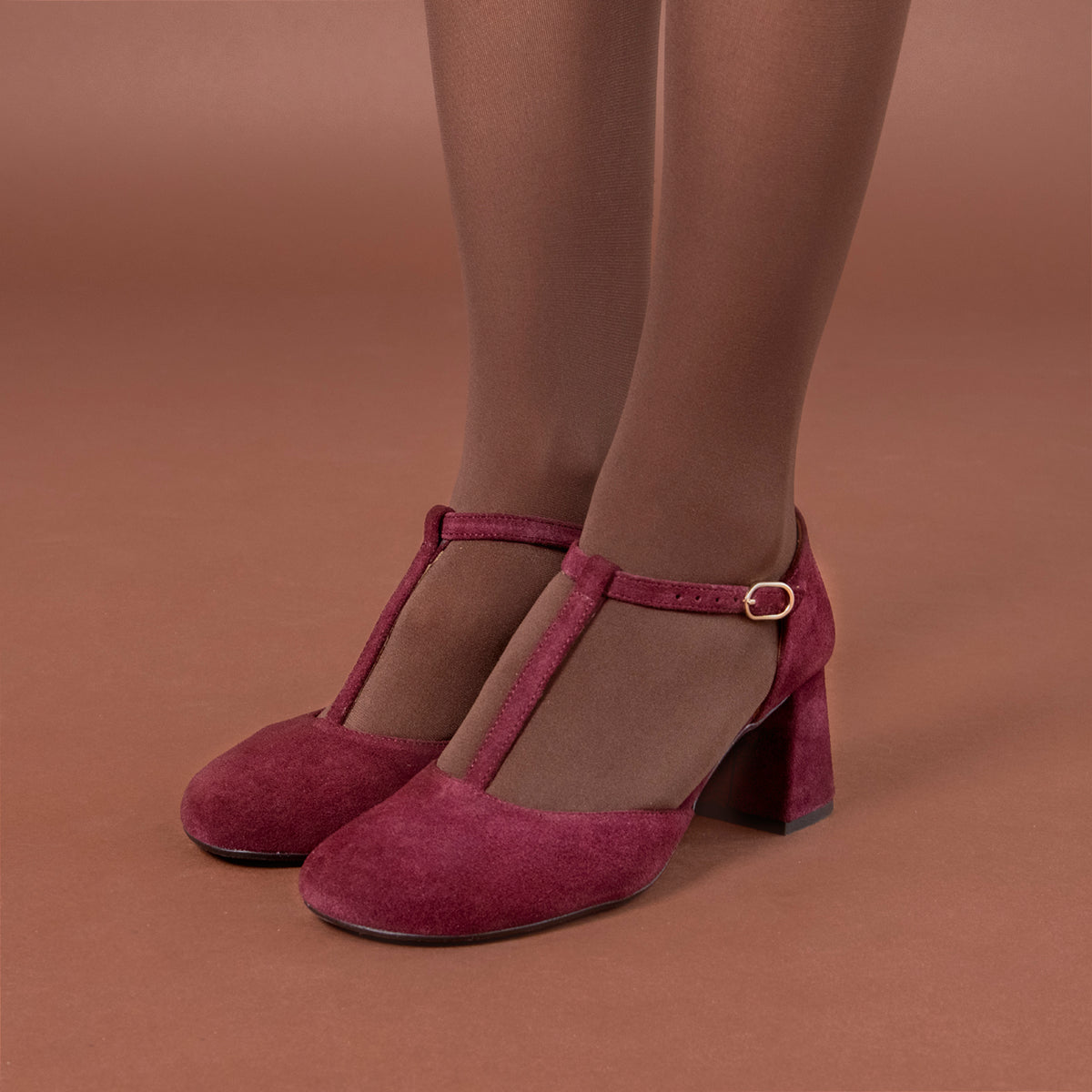 AZUCENA - Zapato baresoft con tacón BURDEOS