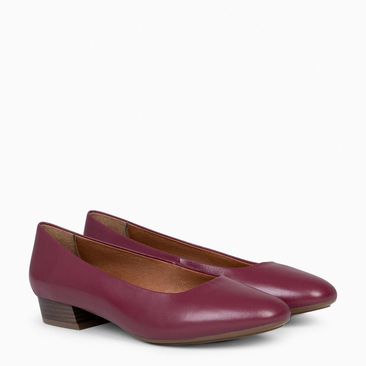 URBAN XS - Zapatos de tacón bajo de napa GRANATE