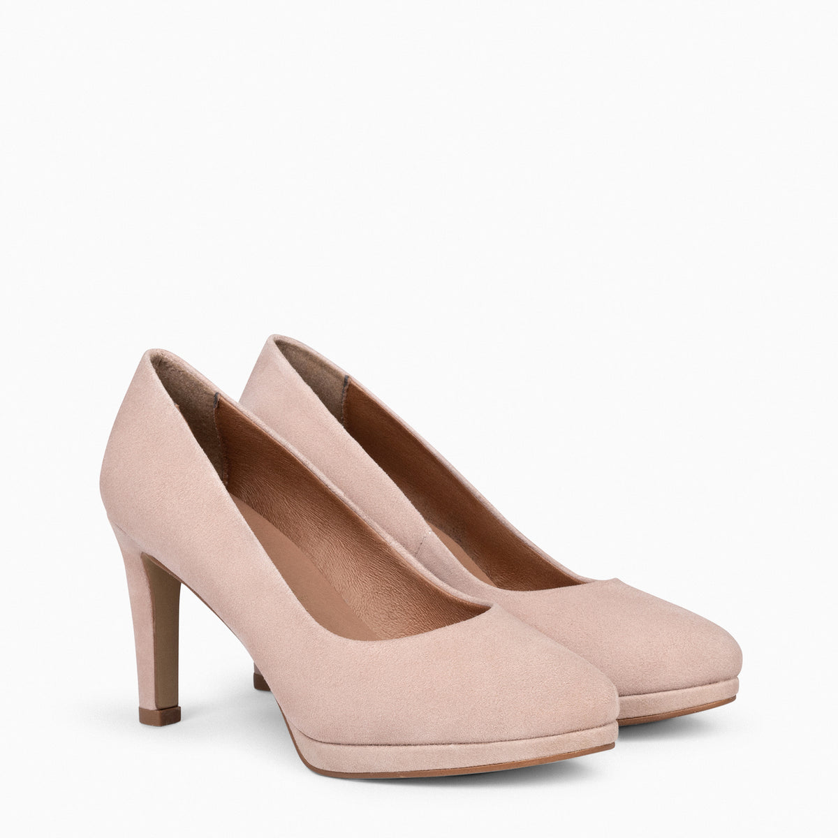 PLATAFORMA - Zapatos de tacón alto y plataforma NUDE