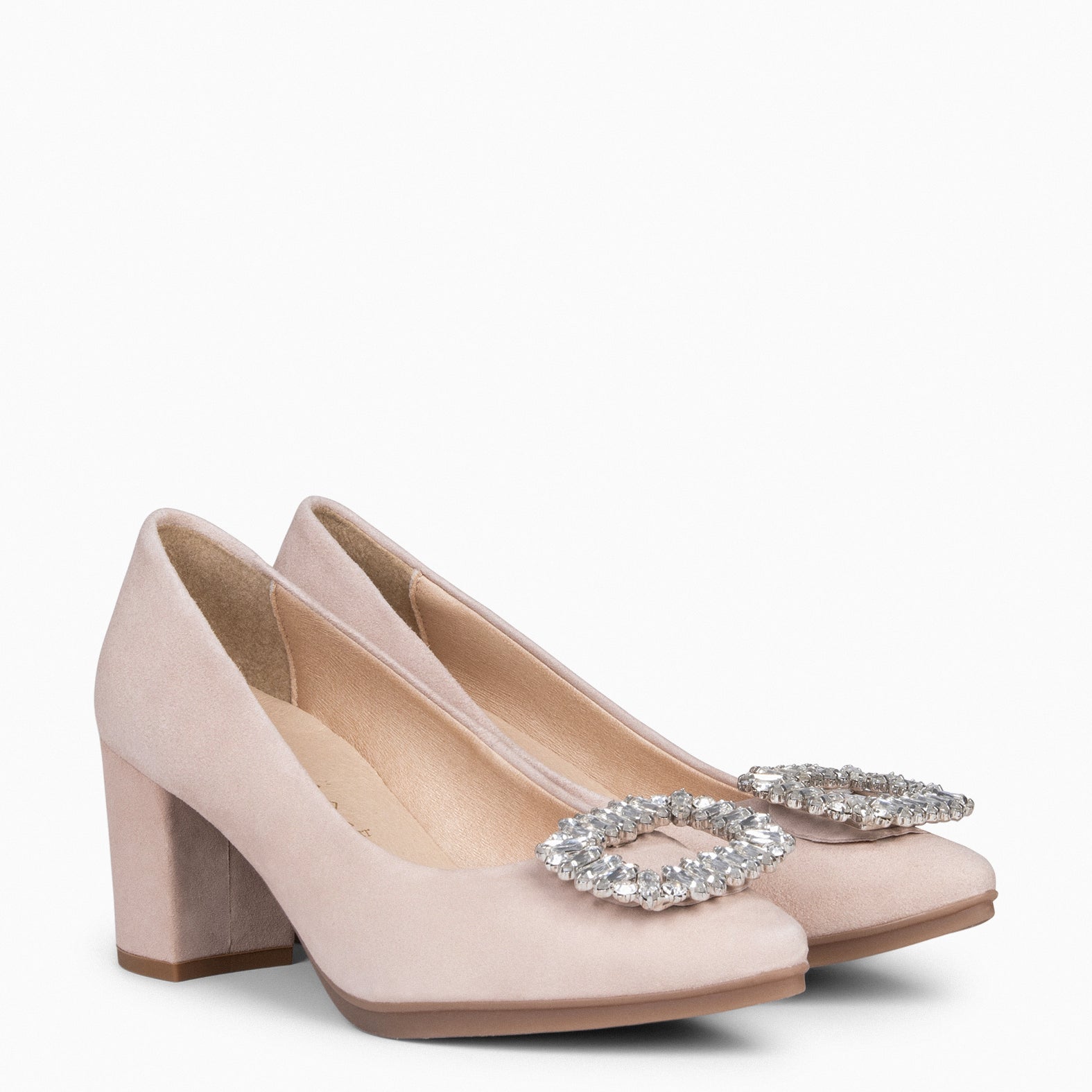 URBAN S BIJOU - Chaussures à talon strass NUDE