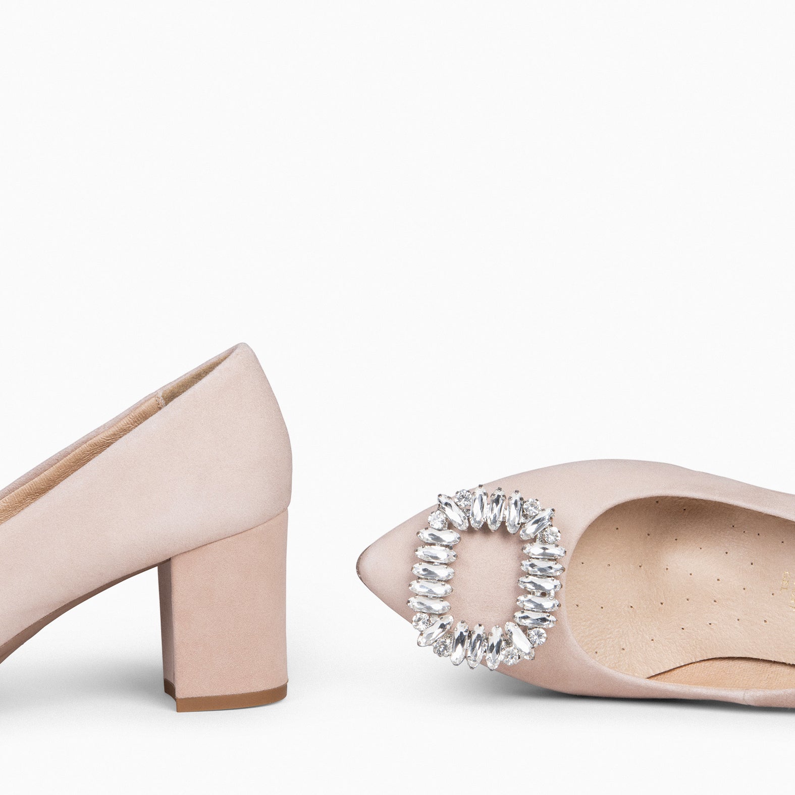URBAN S BIJOU - Chaussures à talon strass NUDE