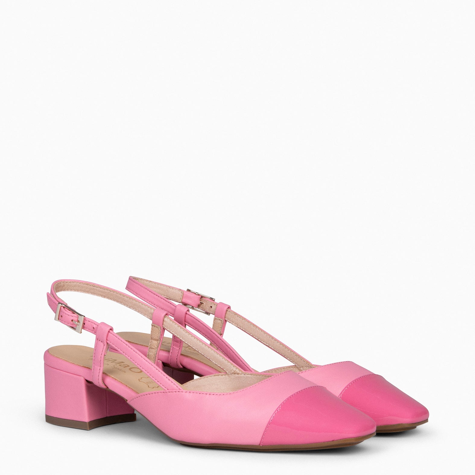 AUDREY - Zapatos destalonados con puntera ROSA - miMaO ®