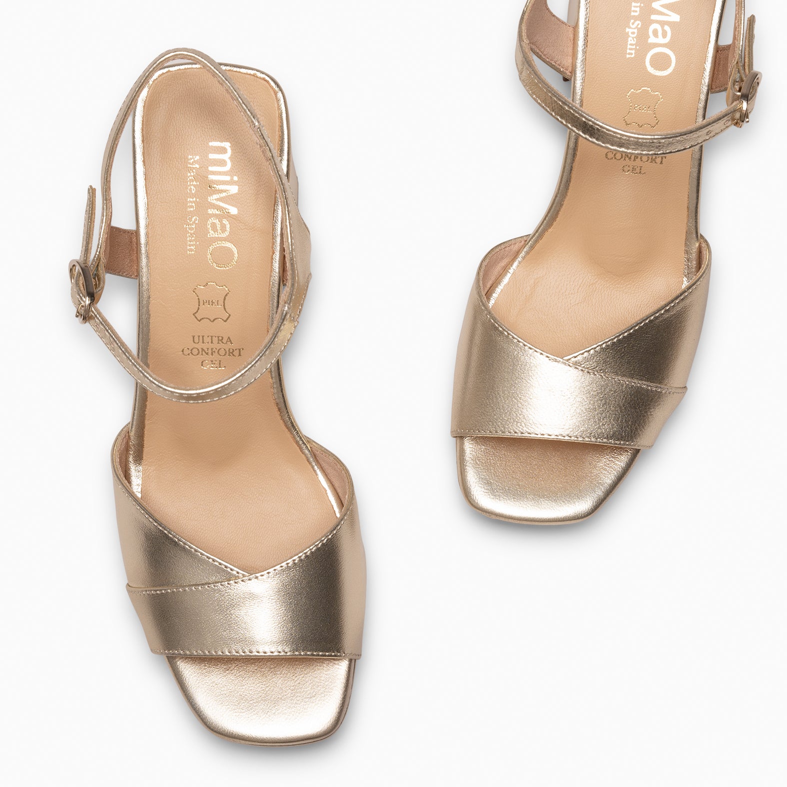 MICHELLE - ZAPATOS DE MUJER DE TACÓN ANCHO PLATINO