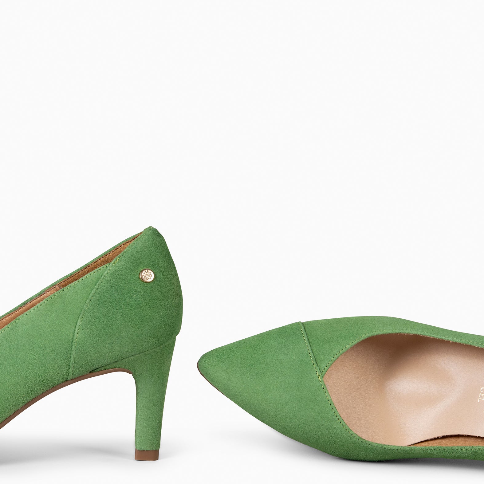 GLAM S - Zapatos de salón de tacón bajo VERDE - miMaO ®