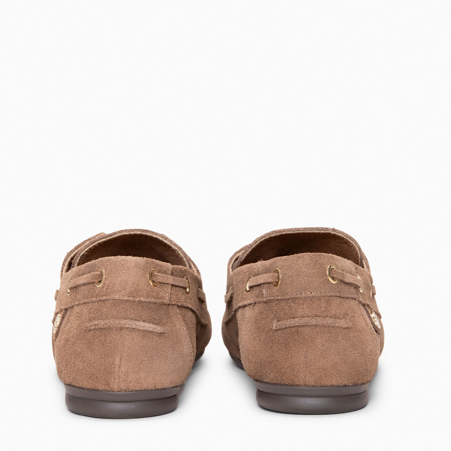 COLLINS - TAUPE Water-repellent suede leather loafers