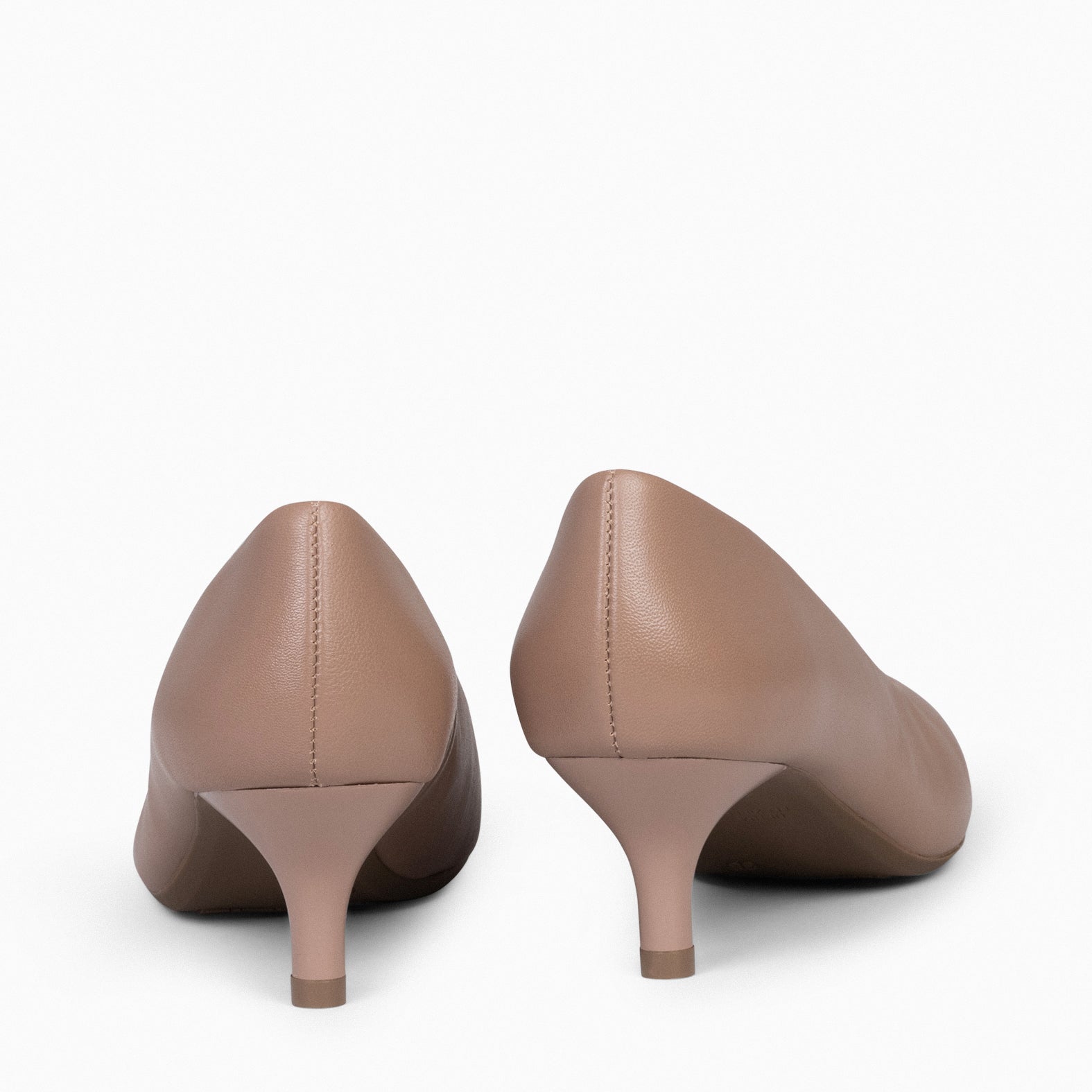 URBAN KITTEN – TAUPE nappa leather kitten heels 