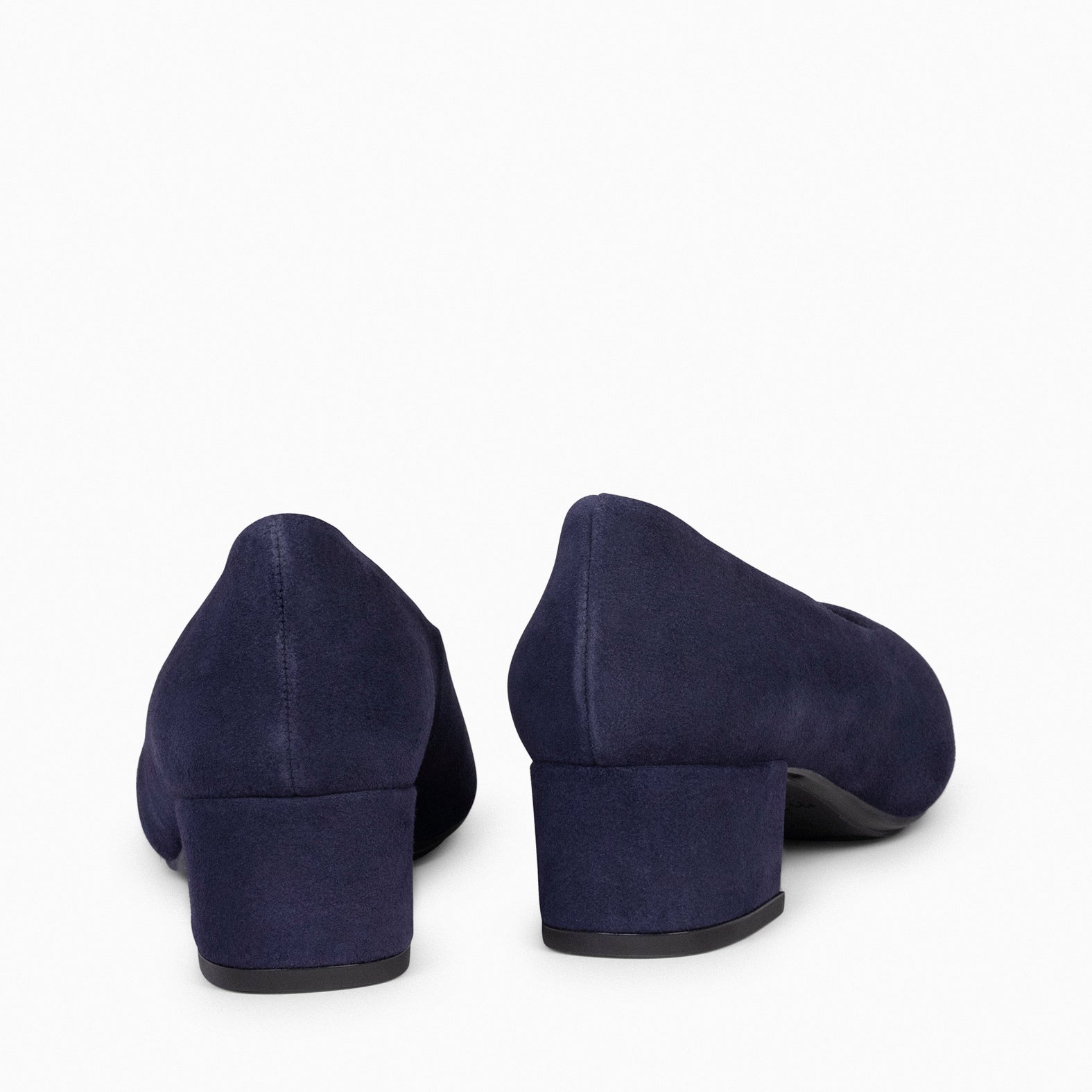 URBAN LADY – NAVY suede leather low heels 