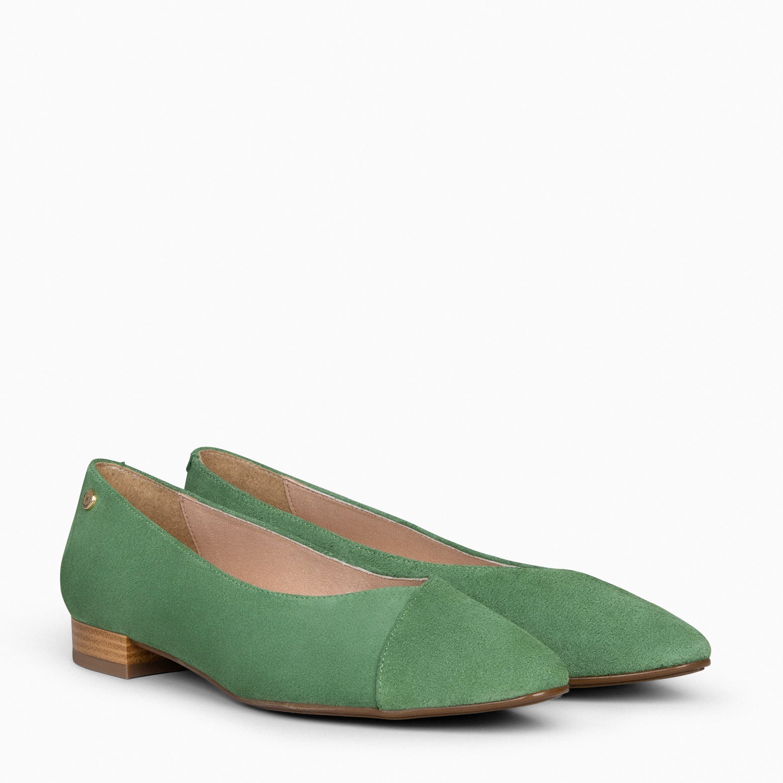 MARIE - Zapatos de tacón Bajo de punta fina VERDE - miMaO ®