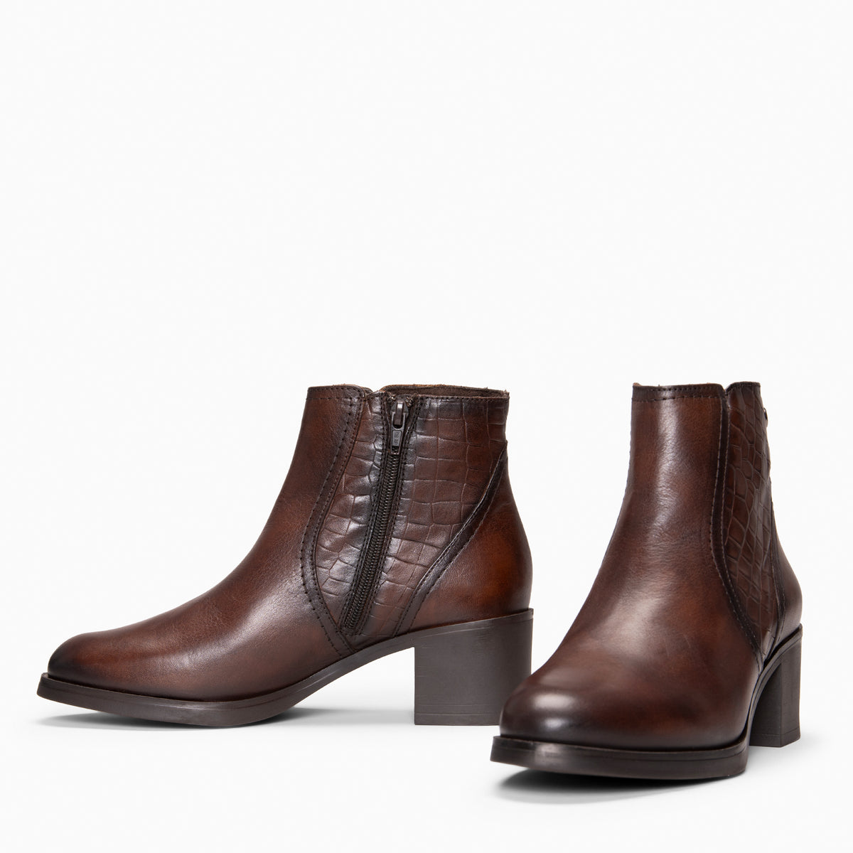 BRANSON - Botines bajos de piel CUERO