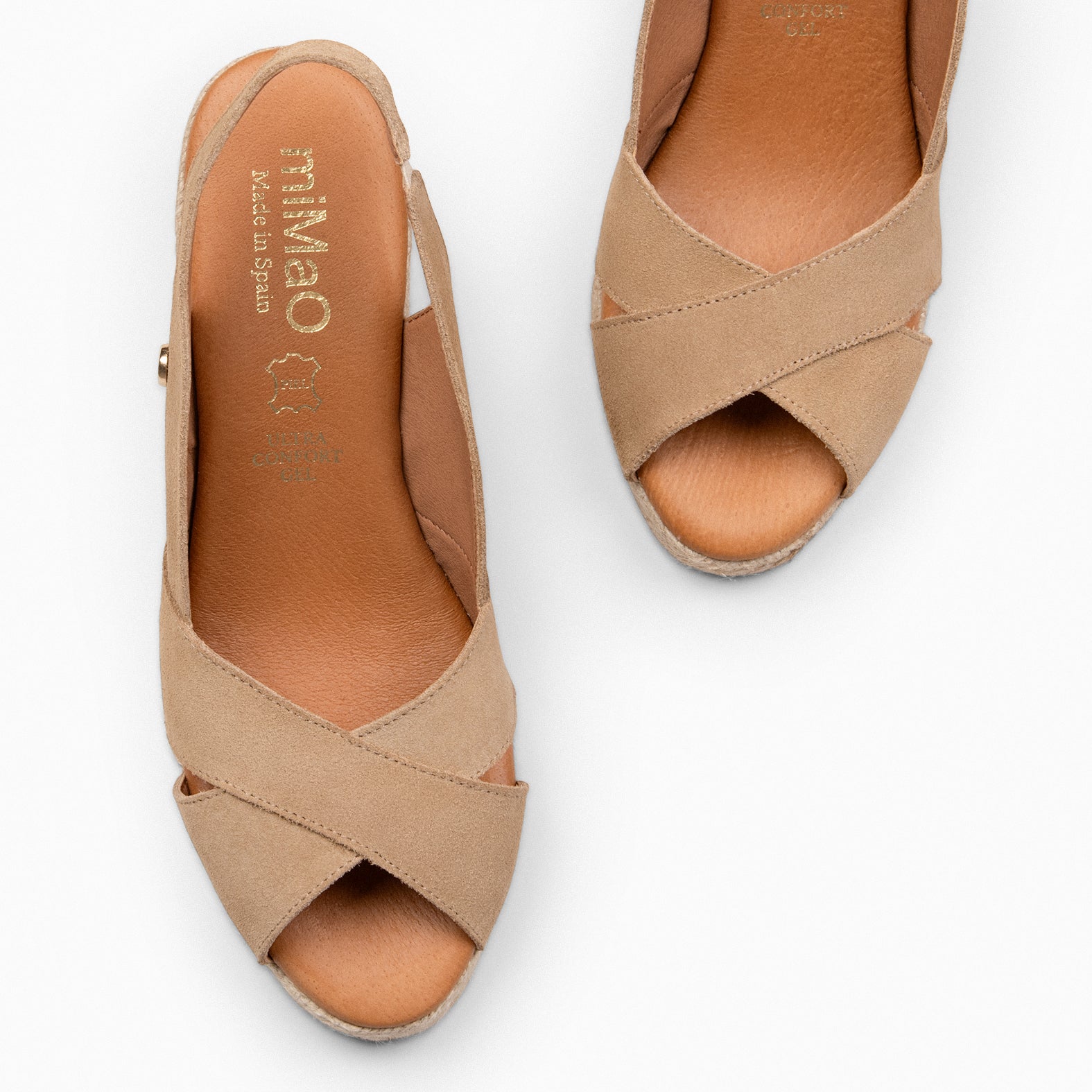 ATTICA - Cuñas de esparto altas BEIGE - miMaO ®