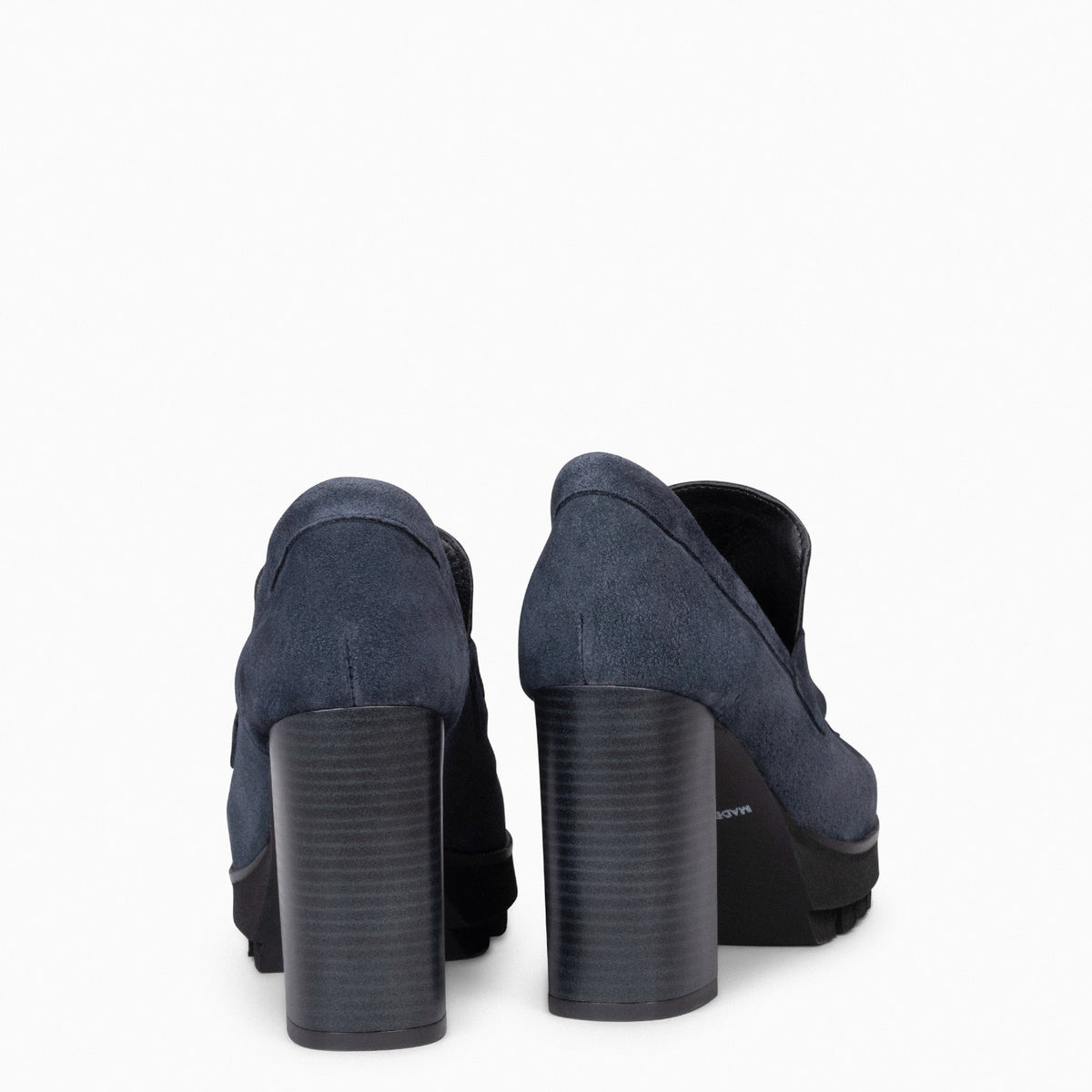 TREND – Mocasín con tacón y plataforma AZUL