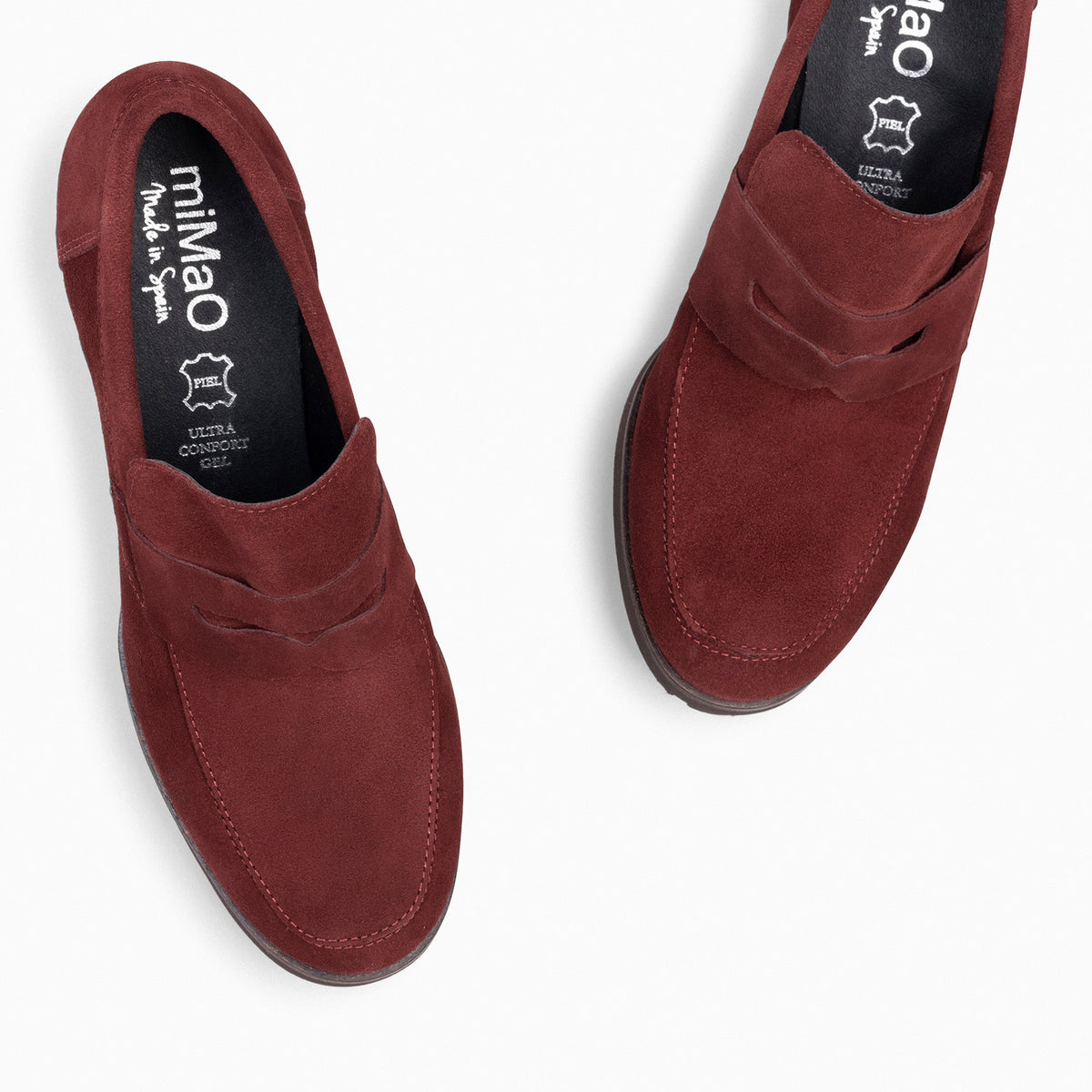 TREND – Mocasín con tacón y plataforma BURDEOS