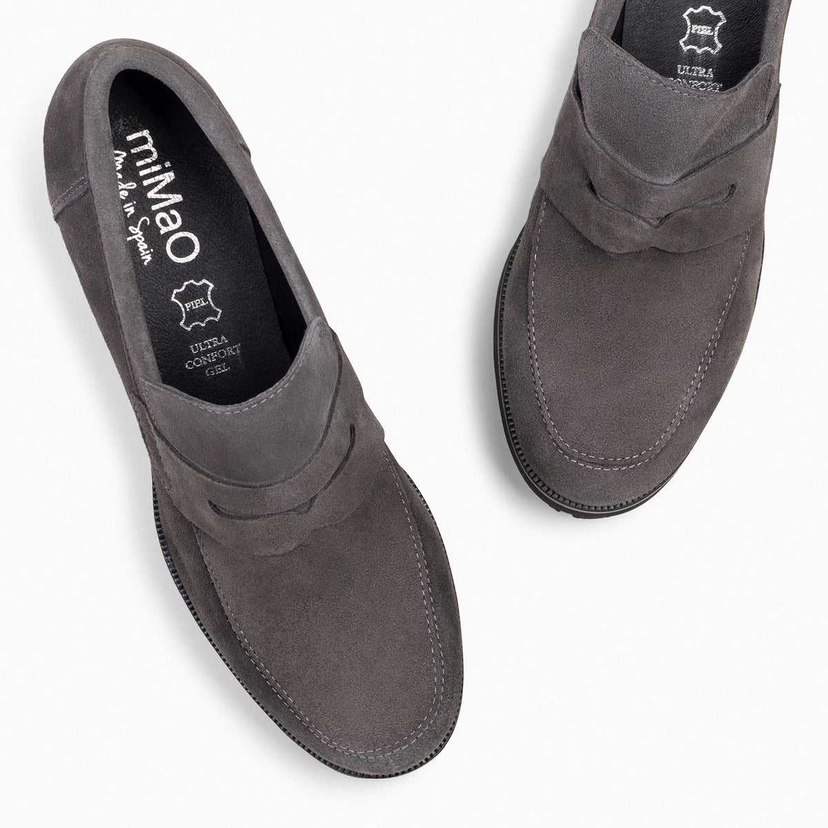 TREND – Mocasín con tacón y plataforma GRIS