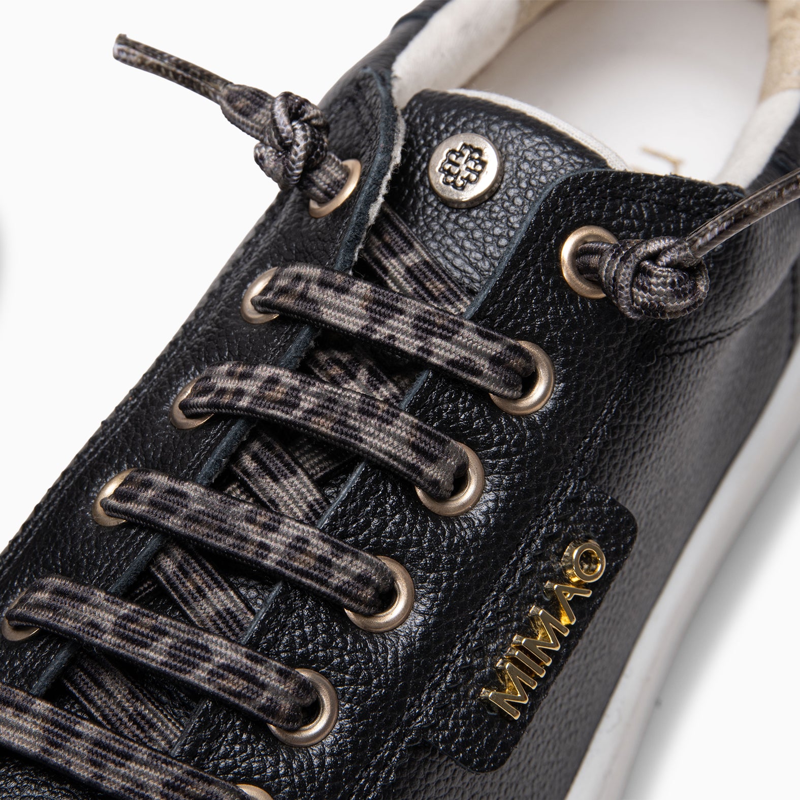 RENNES - Zapatillas con cordones elásticos NEGRO LEOPARDO - miMaO ®