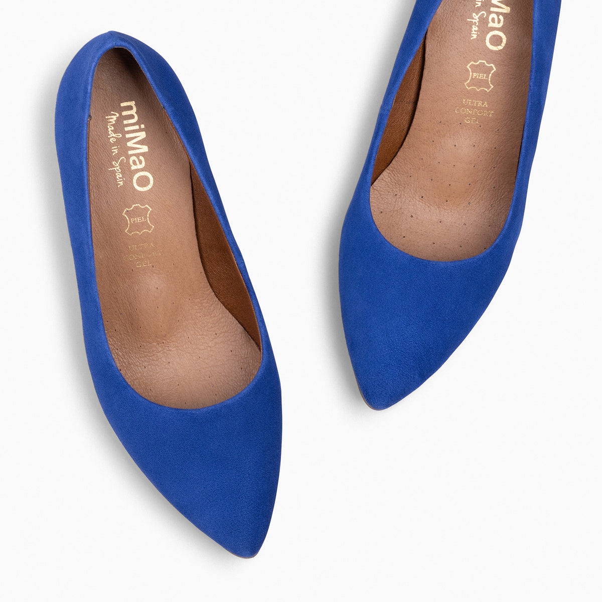 URBAN S – Zapatos de tacón medio de ante AZUL ELÉCTRICO
