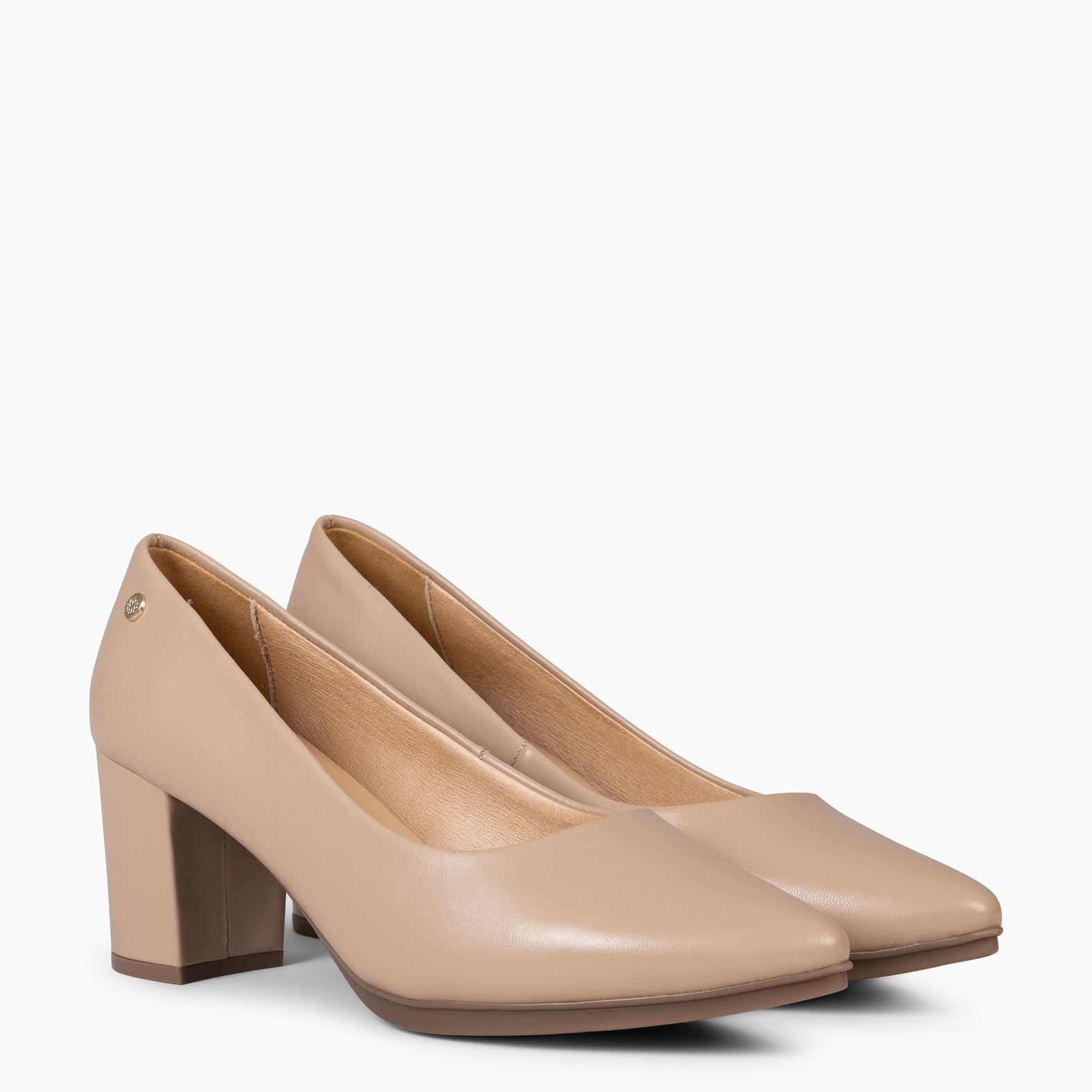 URBAN S SALÓN - Zapatos de tacón medio de napa TIERRA - miMaO ®