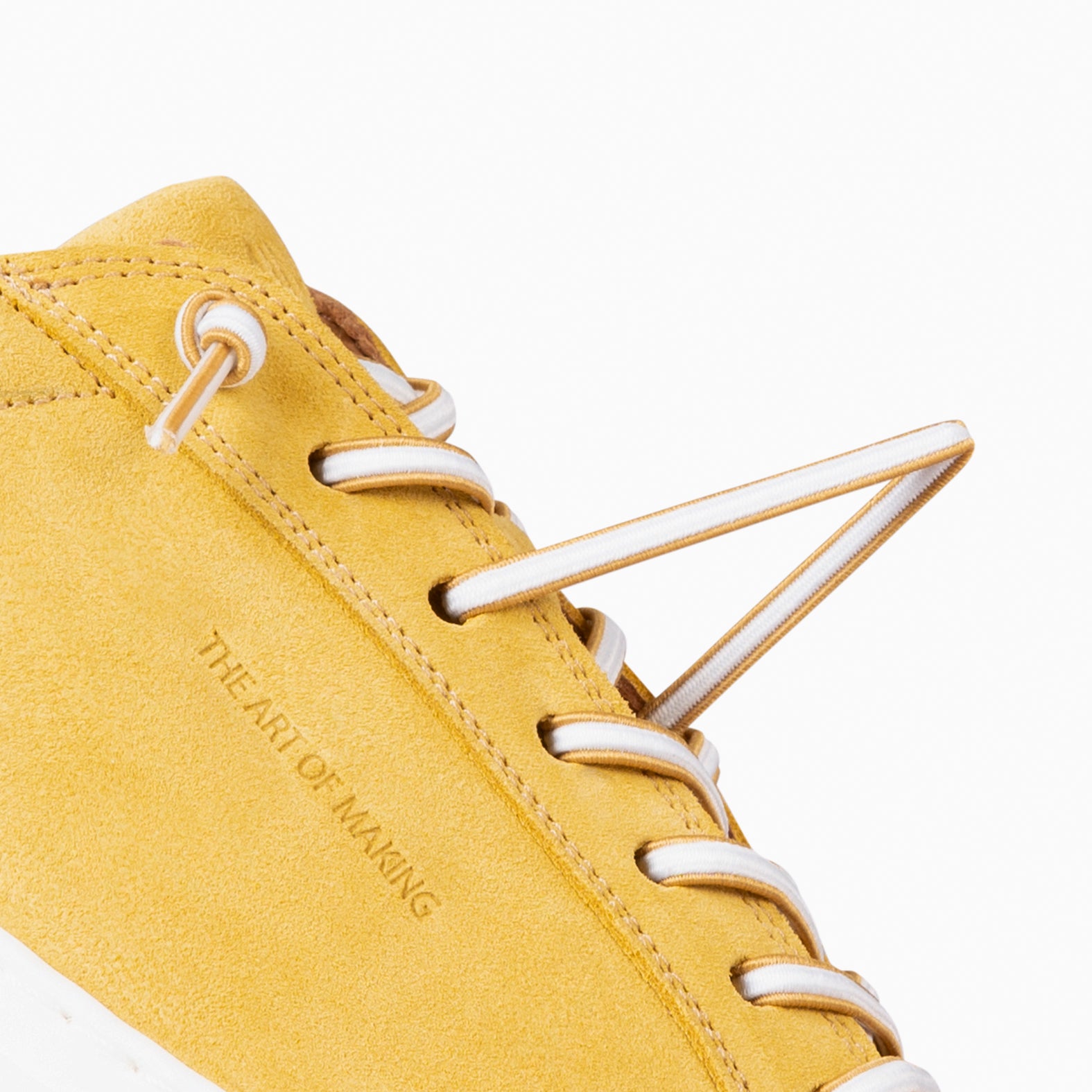 GAEL - Sneakers en daim JAUNE pour homme