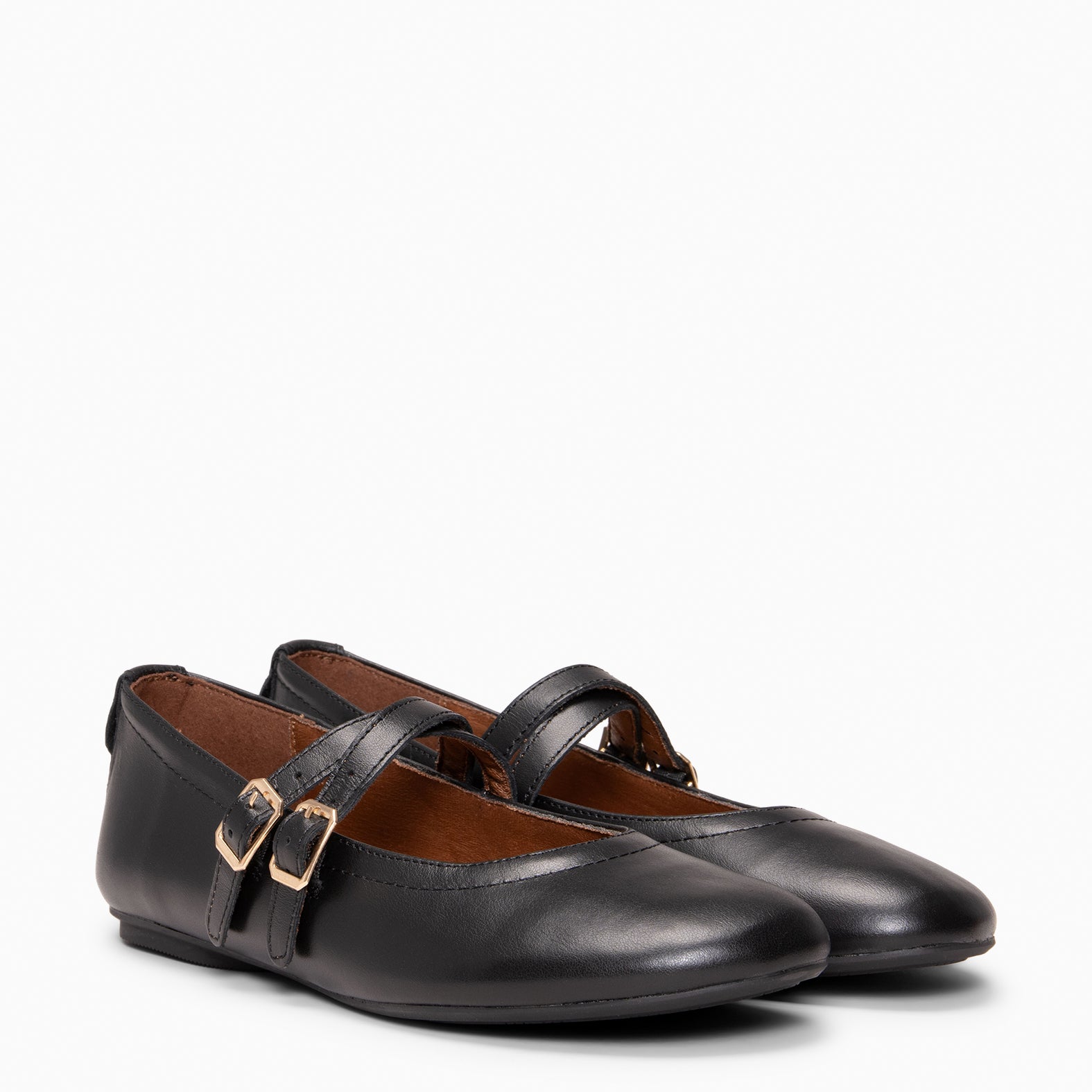 AMAPOLA - BAILARINA PLANA BARESOFT NAPA NEGRO