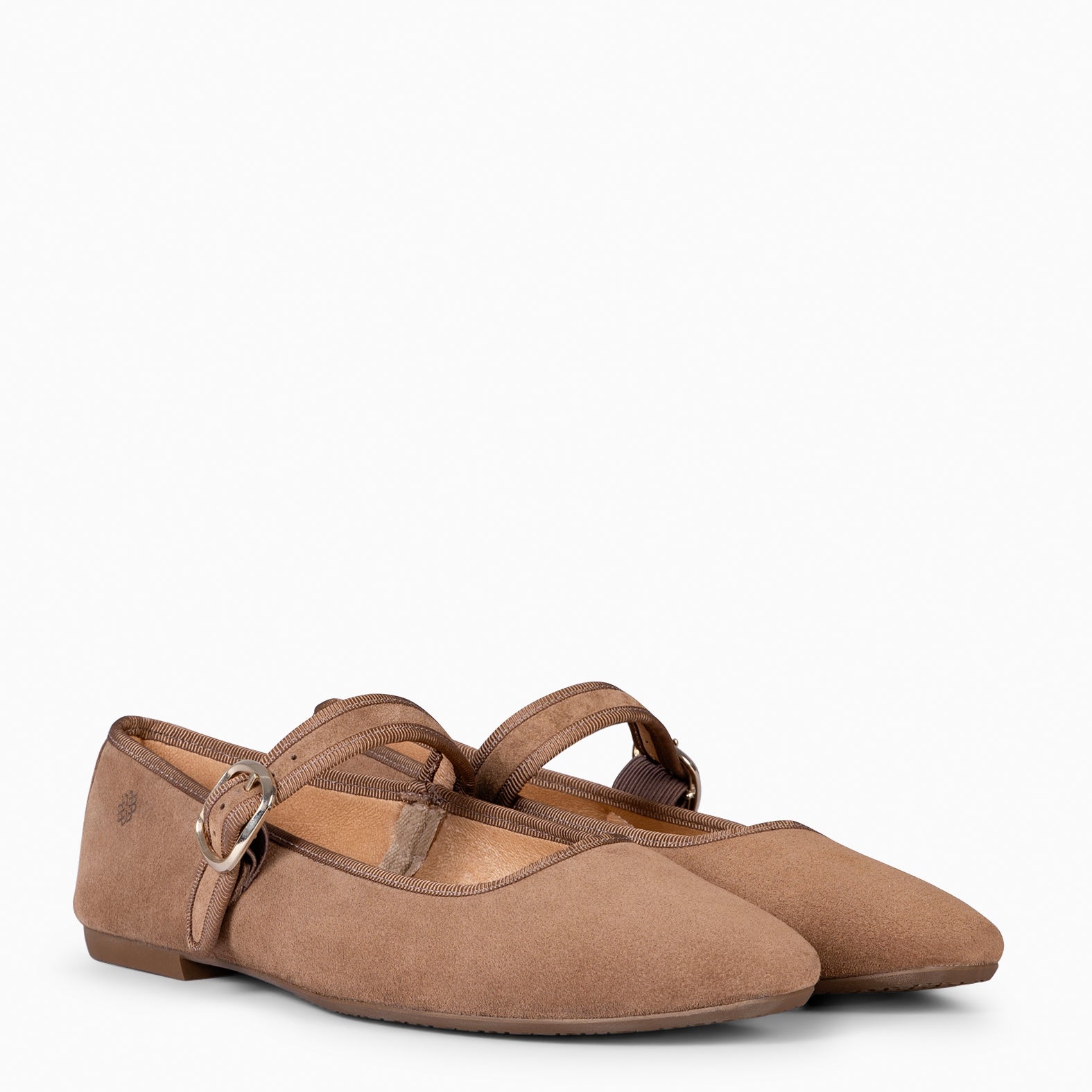 CLARA - Mercedita con puntera cuadrada TAUPE - miMaO ®
