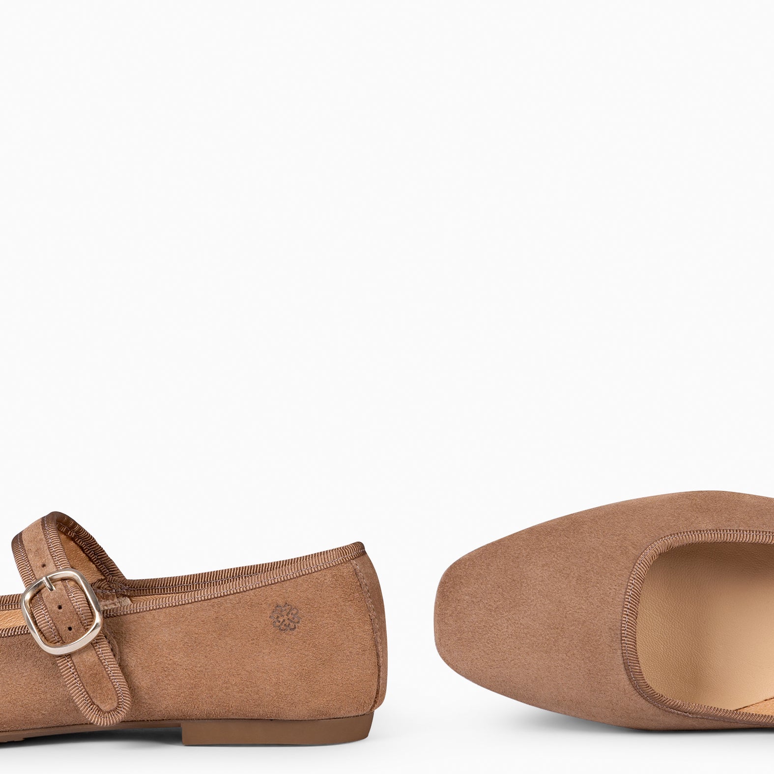 CLARA - Mercedita con puntera cuadrada TAUPE - miMaO ®