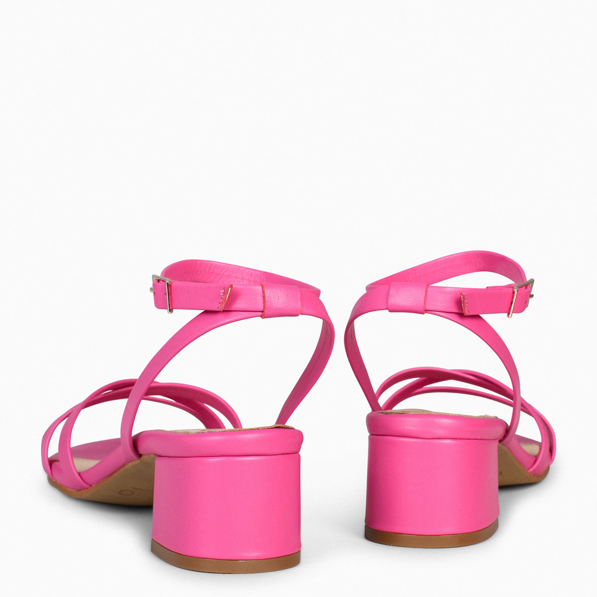 VIENA – Sandalias de tiras finas y tacón bajo ROSA