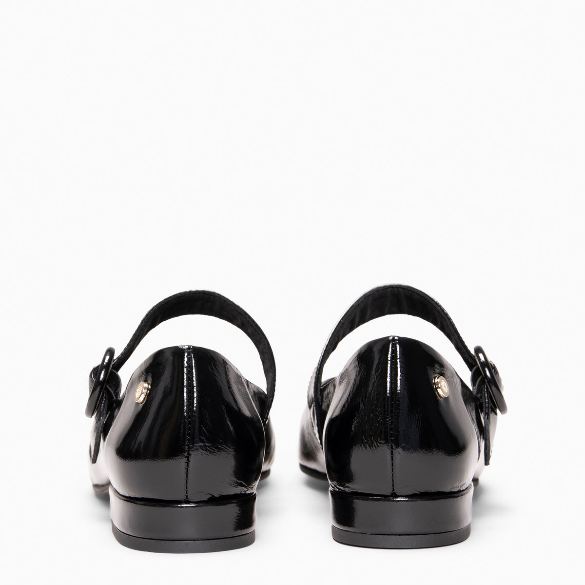 FLORENCIA - Mercedita con tira de piel de charol NEGRO