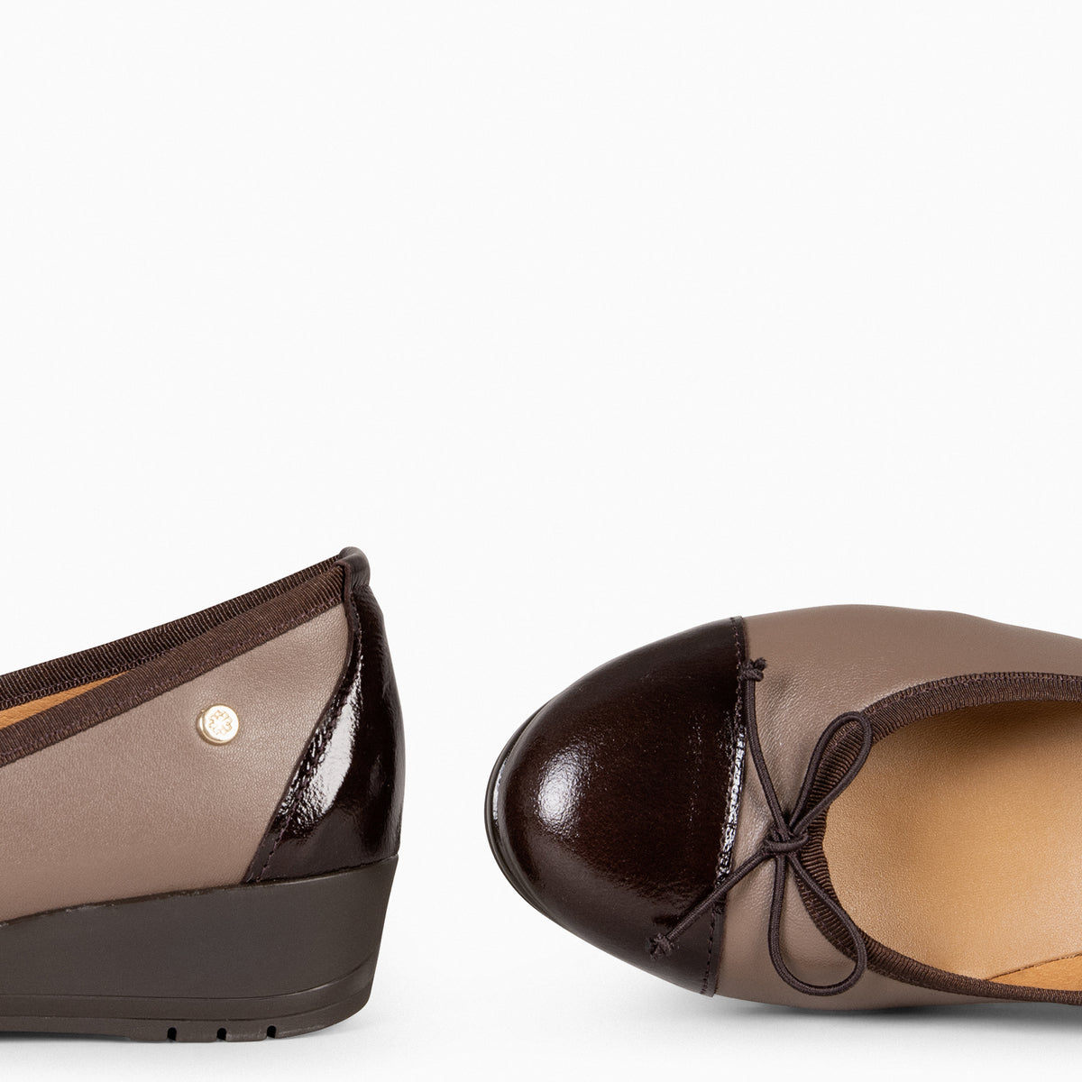 NORINA - Bailarina con cuña TAUPE - miMaO ®