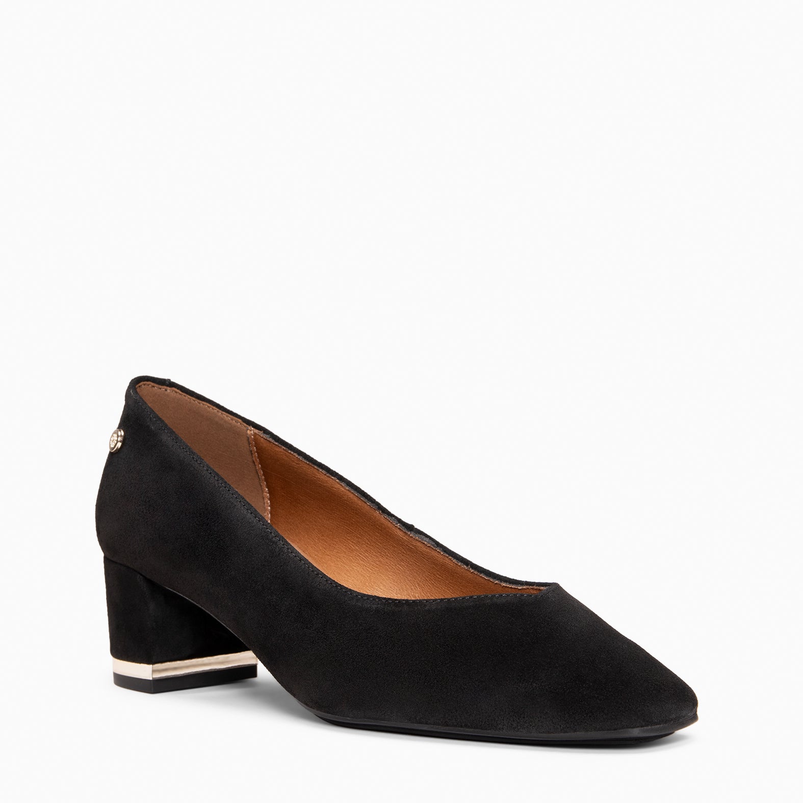 DORI - Sapatos de salto alto com detalhe dourado PRETO