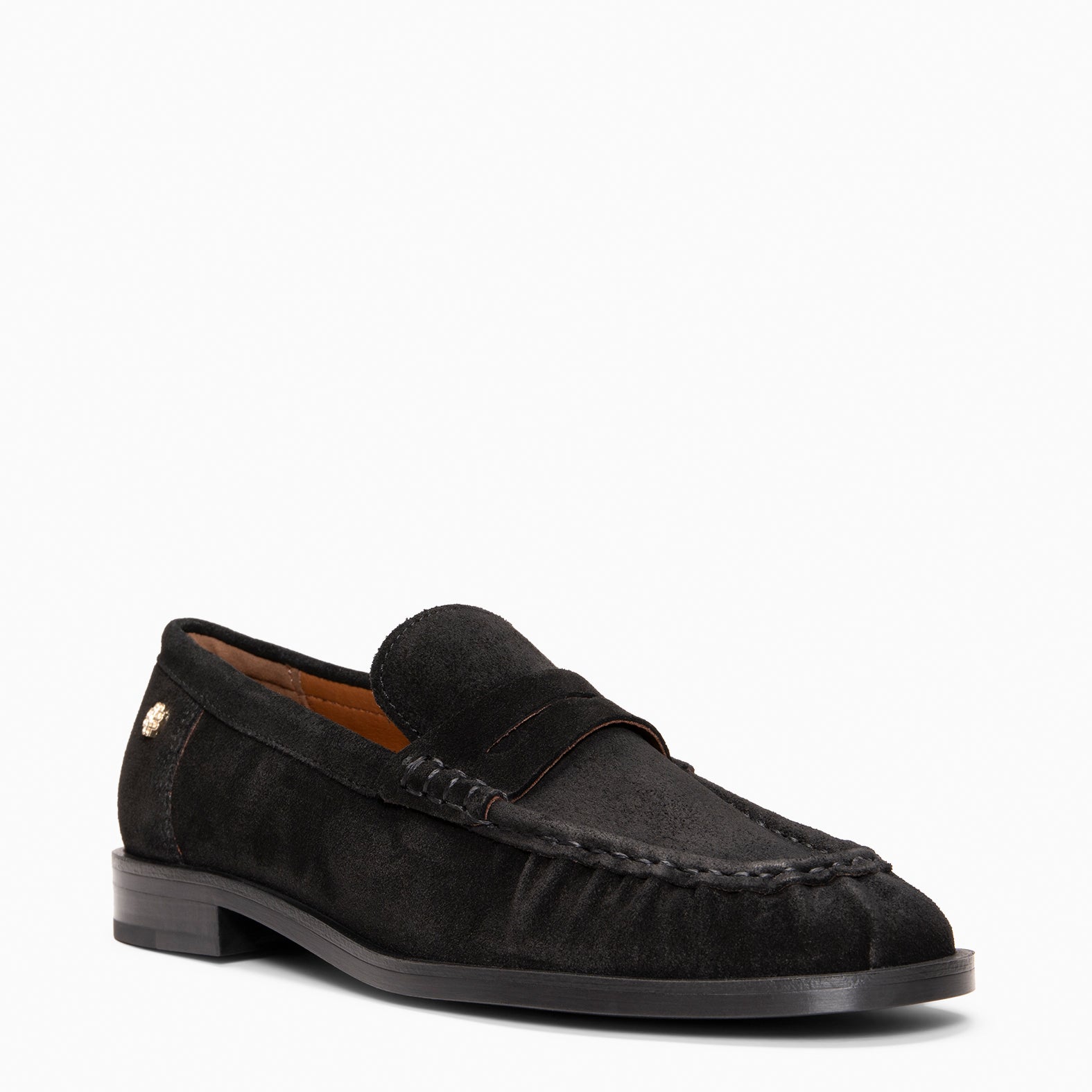 TOKIO - Mocasín en piel de serraje NEGRO
